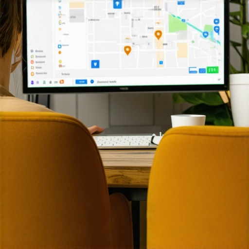 Business owner reviewing local SEO data and Google Maps rankings.