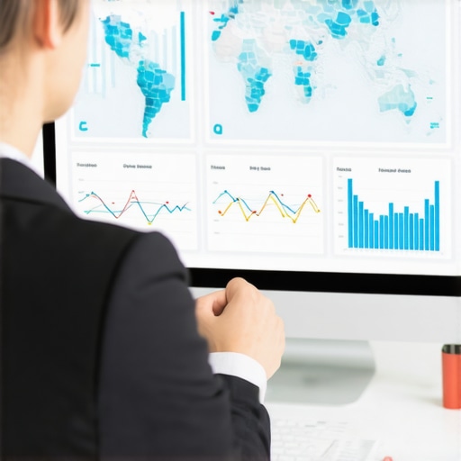 Person reviewing local SEO metrics on a laptop, focusing on Google Maps ranking performance.