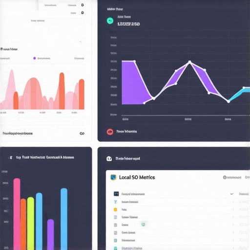 Analytics dashboard showing local search traffic and ranking data