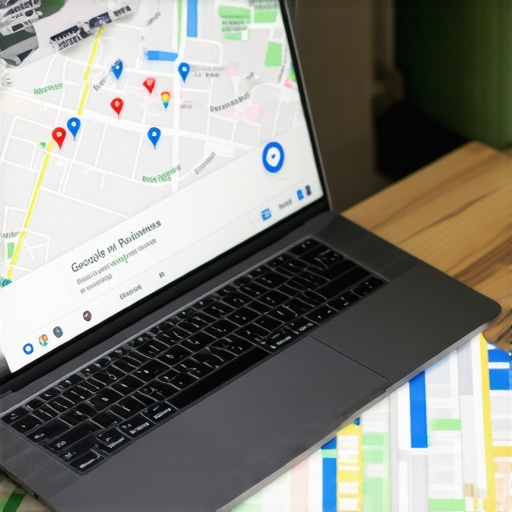 Business owner working on Google My Business profile optimization