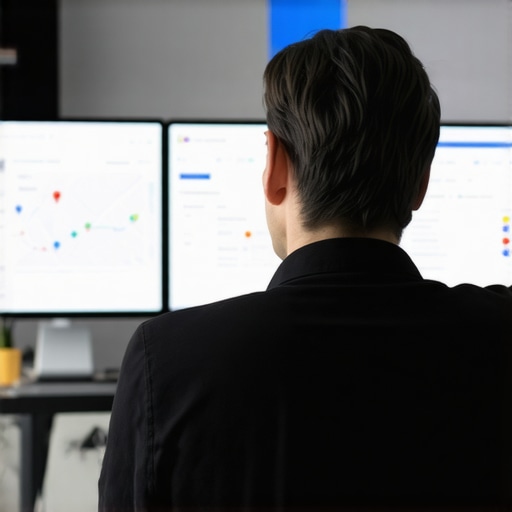 Business owner reviewing local search rankings on a computer screen.