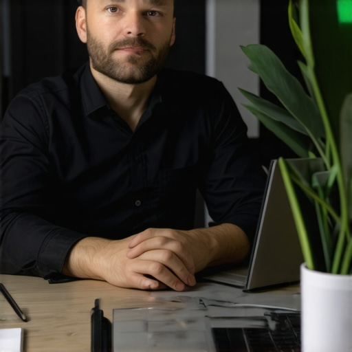 Systematic SEO Maintenance for Map Rankings Business owner analyzing local SEO tools and analytics on a computer.