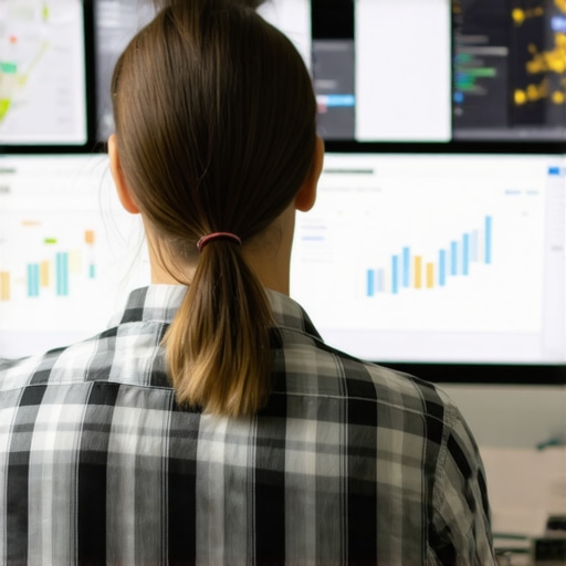 Digital marketer reviewing local SEO performance charts and maps.