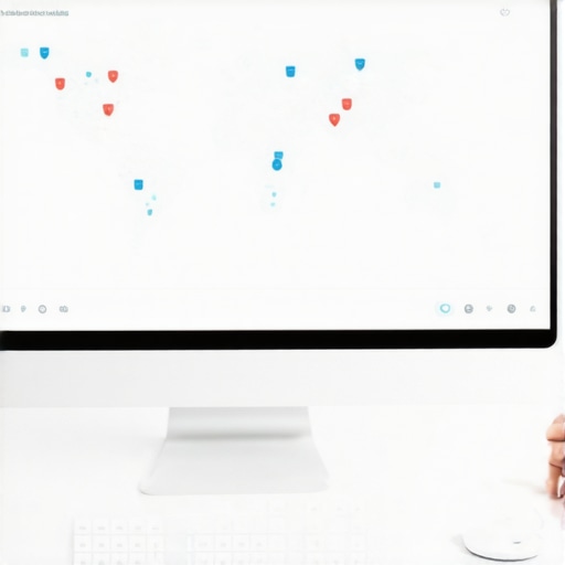 Analyzing Map Rankings with Advanced SEO Tools A person reviewing detailed local SEO and map ranking analytics on a computer.
