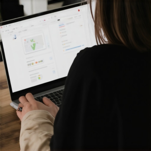 Person managing local SEO settings on a laptop for better map rankings.