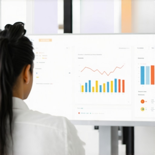 Person analyzing local SEO data and tools for map ranking