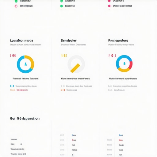 A person analyzing local SEO performance using a digital dashboard