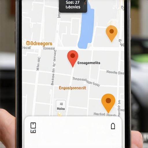 Close-up of a smartphone showing a Google Maps listing with engagement indicators