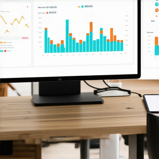 A professional SEO dashboard showing map ranking analytics and local SEO metrics
