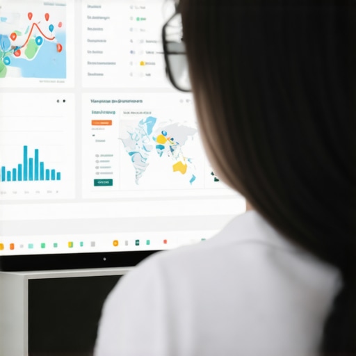 Person working on local SEO and map rankings on a computer screen.